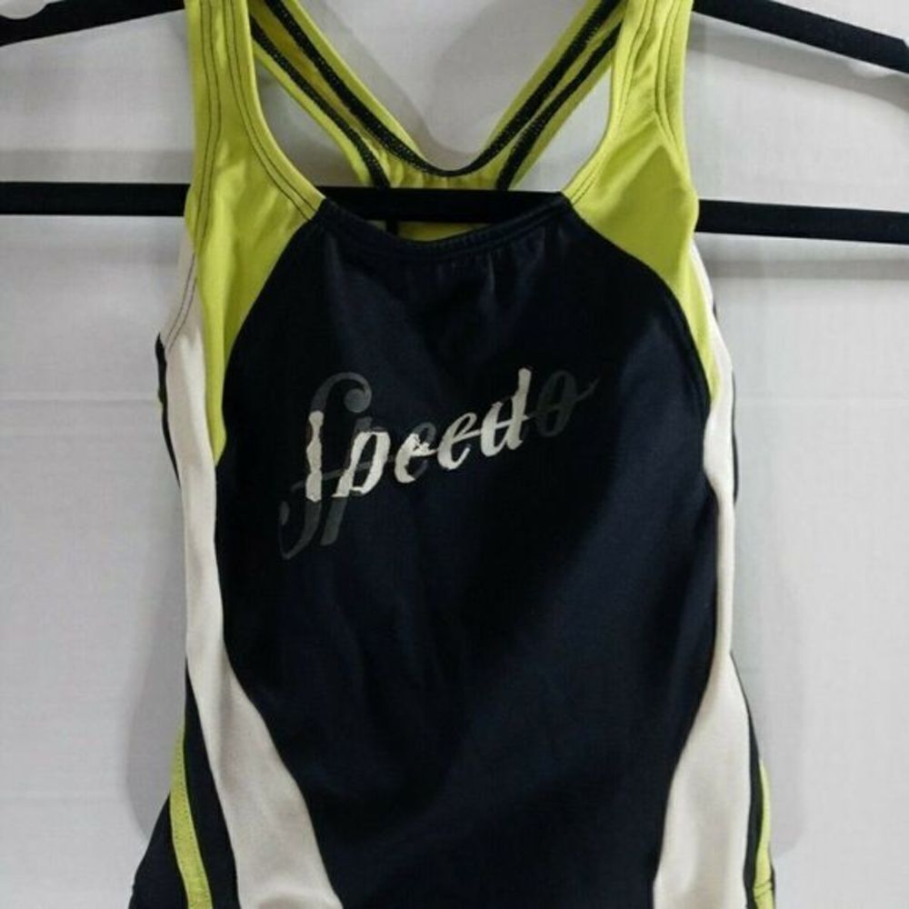 Speedo Girls Swimsuit Tankini Top ONLY BLK Size S7‎